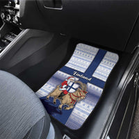 Finland Christmas Car Mats Joulupukki With Coat Of Arms - Wonder Print Shop