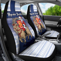 Finland Christmas Car Seat Cover Joulupukki With Coat Of Arms - Wonder Print Shop