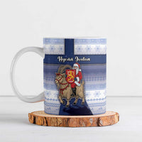 Finland Christmas Ceramic Mug Joulupukki With Coat Of Arms - Wonder Print Shop