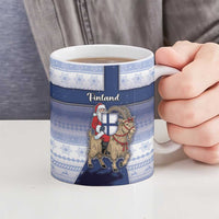 Finland Christmas Ceramic Mug Joulupukki With Coat Of Arms - Wonder Print Shop
