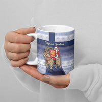 Finland Christmas Ceramic Mug Joulupukki With Coat Of Arms - Wonder Print Shop