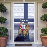 Finland Christmas Door Cover Joulupukki With Coat Of Arms - Wonder Print Shop
