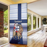 Finland Christmas Door Cover Joulupukki With Coat Of Arms - Wonder Print Shop