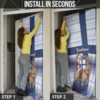Finland Christmas Door Cover Joulupukki With Coat Of Arms - Wonder Print Shop