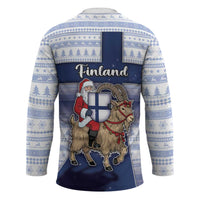 Finland Christmas Hockey Jersey Joulupukki With Coat Of Arms - Wonder Print Shop