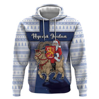 Finland Christmas Hoodie Joulupukki With Coat Of Arms - Wonder Print Shop