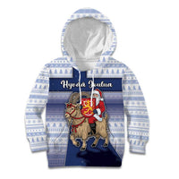 Finland Christmas Kid Hoodie Joulupukki With Coat Of Arms - Wonder Print Shop