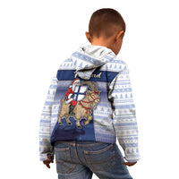 Finland Christmas Kid Hoodie Joulupukki With Coat Of Arms - Wonder Print Shop