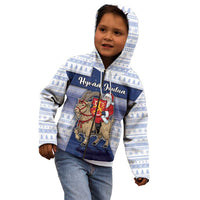 Finland Christmas Kid Hoodie Joulupukki With Coat Of Arms - Wonder Print Shop