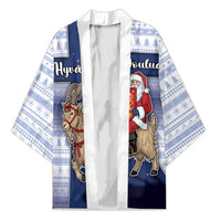 Finland Christmas Kimono Joulupukki With Coat Of Arms - Wonder Print Shop