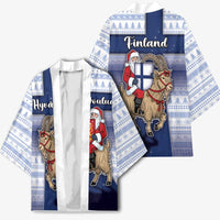 Finland Christmas Kimono Joulupukki With Coat Of Arms - Wonder Print Shop