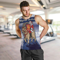 Finland Christmas Men Tank Top Joulupukki With Coat Of Arms - Wonder Print Shop