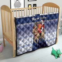 Finland Christmas Quilt Joulupukki With Coat Of Arms - Wonder Print Shop