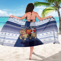Finland Christmas Sarong Joulupukki With Coat Of Arms - Wonder Print Shop