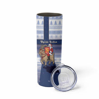 Finland Christmas Skinny Tumbler Joulupukki With Coat Of Arms - Wonder Print Shop