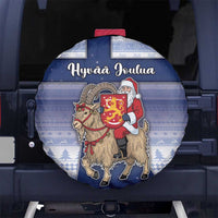 Finland Christmas Spare Tire Cover Joulupukki With Coat Of Arms - Wonder Print Shop