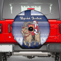 Finland Christmas Spare Tire Cover Joulupukki With Coat Of Arms - Wonder Print Shop