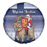 Finland Christmas Spare Tire Cover Joulupukki With Coat Of Arms - Wonder Print Shop