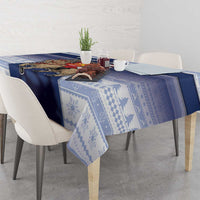 Finland Christmas Tablecloth Joulupukki With Coat Of Arms - Wonder Print Shop