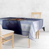 Finland Christmas Tablecloth Joulupukki With Coat Of Arms - Wonder Print Shop