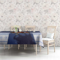 Finland Christmas Tablecloth Joulupukki With Coat Of Arms - Wonder Print Shop