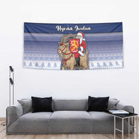Finland Christmas Tapestry Joulupukki With Coat Of Arms - Wonder Print Shop