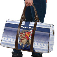 Finland Christmas Travel Bag Joulupukki With Coat Of Arms - Wonder Print Shop