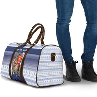 Finland Christmas Travel Bag Joulupukki With Coat Of Arms - Wonder Print Shop