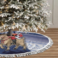 Finland Christmas Tree Skirt Joulupukki With Coat Of Arms - Wonder Print Shop