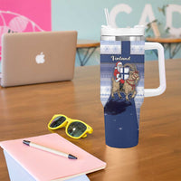 Finland Christmas Tumbler With Handle Joulupukki With Coat Of Arms - Wonder Print Shop