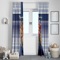 Finland Christmas Window Curtain Joulupukki With Coat Of Arms - Wonder Print Shop
