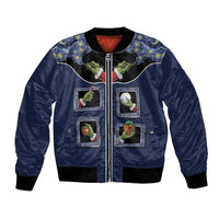 Western Yoke Bomber Jacket Grinch Art Parody Christmas - Wonder Print Shop