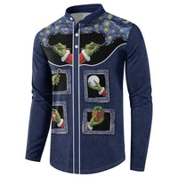 Western Yoke Button Sweatshirt Grinch Art Parody Christmas - Wonder Print Shop