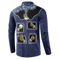 Western Yoke Button Sweatshirt Grinch Art Parody Christmas - Wonder Print Shop