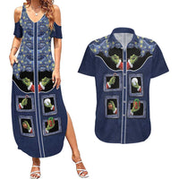 Western Yoke Couples Matching Summer Maxi Dress and Hawaiian Shirt Grinch Art Parody Christmas - Wonder Print Shop