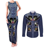 Western Yoke Couples Matching Tank Maxi Dress and Long Sleeve Button Shirt Grinch Art Parody Christmas - Wonder Print Shop