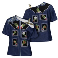 Western Yoke Cross Shoulder Shirt Grinch Art Parody Christmas - Wonder Print Shop