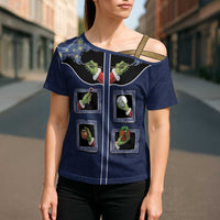 Western Yoke Cross Shoulder Shirt Grinch Art Parody Christmas - Wonder Print Shop