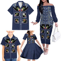 Western Yoke Family Matching Off The Shoulder Long Sleeve Dress and Hawaiian Shirt Grinch Art Parody Christmas - Wonder Print Shop