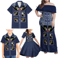 Western Yoke Family Matching Off Shoulder Maxi Dress and Hawaiian Shirt Grinch Art Parody Christmas - Wonder Print Shop