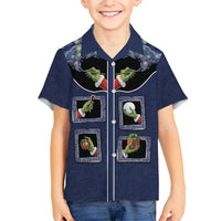Western Yoke Family Matching Off Shoulder Maxi Dress and Hawaiian Shirt Grinch Art Parody Christmas - Wonder Print Shop