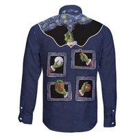 Western Yoke Family Matching Off Shoulder Short Dress and Hawaiian Shirt Grinch Art Parody Christmas - Wonder Print Shop