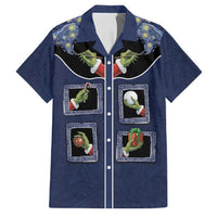 Western Yoke Family Matching Short Sleeve Bodycon Dress and Hawaiian Shirt Grinch Art Parody Christmas - Wonder Print Shop