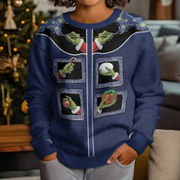 Western Yoke Kid Ugly Christmas Sweater Grinch Art Parody Christmas - Wonder Print Shop
