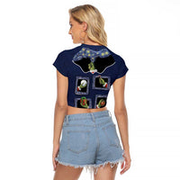 Western Yoke Raglan Cropped T Shirt Grinch Art Parody Christmas - Wonder Print Shop