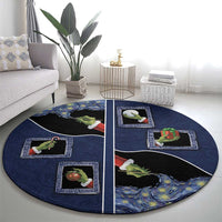 Western Yoke Round Carpet Grinch Art Parody Christmas - Wonder Print Shop