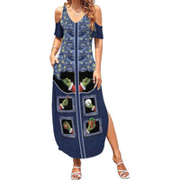 Western Yoke Summer Maxi Dress Grinch Art Parody Christmas - Wonder Print Shop