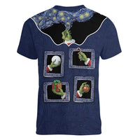 Western Yoke Women V-Neck T-Shirt Grinch Art Parody Christmas - Wonder Print Shop