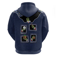 Western Yoke Zip Hoodie Grinch Art Parody Christmas - Wonder Print Shop