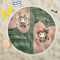 Western Yoke Beach Blanket Rabbit Howdy Christmas - Wonder Print Shop